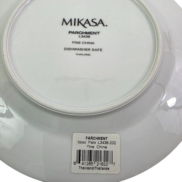 Mikasa PARCHMENT L3438 Fine China 8 ¼” Salad Luncheon Plates – Set of 4 - Picture 11 of 16